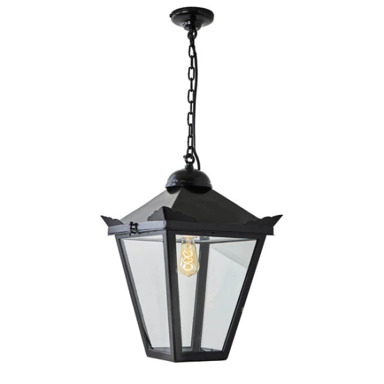 Viktoriansk traditionell utomhustaklampa gjutjärn/galvaniserat stål 39 cm IP65