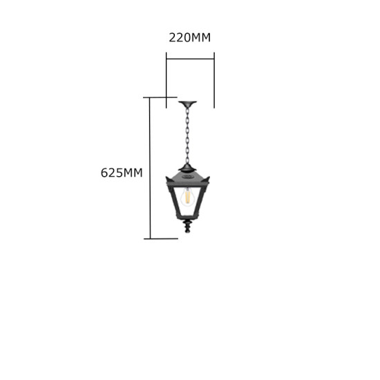 Victorian Outdoor Traditional Hanging Lantern Cast Iron 33cm Victorian Outdoor Traditional Hanging Lantern Cast Iron 33cm