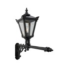 Viktoriansk utomhusvägglampa med förlängningsgjutjärn/galvaniserat stål 97 cm IP44