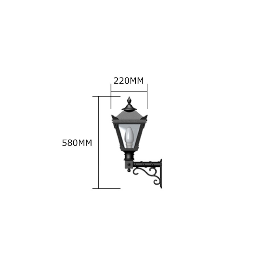 Victorian Utomhus Traditionell Vägglampa Med Dekorativ Arm Gjutjärn 58cm Victorian Utomhus Traditionell Vägglampa Med Dekorativ Arm Gjutjärn 58cm