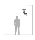 Victorian Utomhus Traditionell Vägglampa Med Dekorativ Arm Gjutjärn 58cm Victorian Utomhus Traditionell Vägglampa Med Dekorativ Arm Gjutjärn 58cm