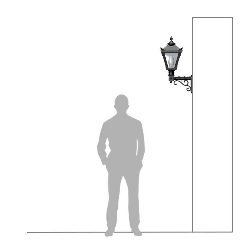 Victorian Utomhus Traditionell Vägglampa Med Dekorativ Arm Gjutjärn 58cm Victorian Utomhus Traditionell Vägglampa Med Dekorativ Arm Gjutjärn 58cm