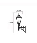 Victorian outdoor wall light with short arm cast iron/galvanised steel 97 cm IP44