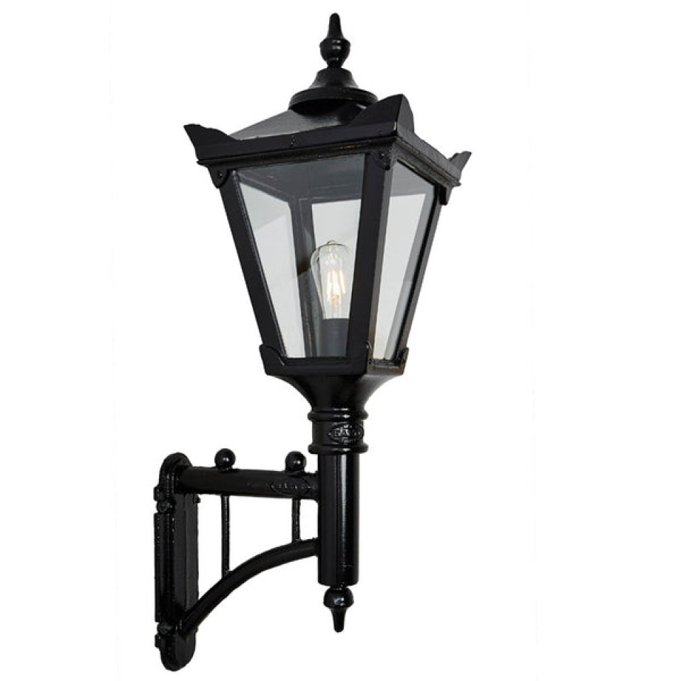Victorian outdoor wall light with short arm cast iron/galvanised steel 97 cm IP44