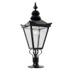 Viktoriansk utomhuspelarbelysning för platta pelarlock gjutjärn/galvaniserat stål 107 cm IP65