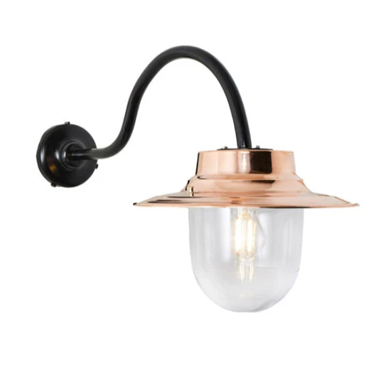 Traditionell utomhusvägglampa med kopparfinish i galvaniserat stål 49 cm IP65