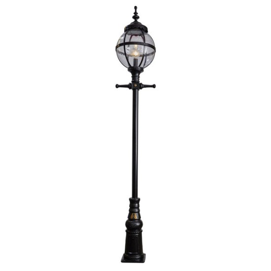 Viktoriansk utomhus lyktstolpe i gjutjärn/galvaniserat stål 328 cm IP65