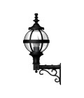 Victorian Outdoor Globe Wall Light With Decorative Arm Cast Iron 59cm Victorian Outdoor Globe Wall Light With Decorative Arm Cast Iron 59cm