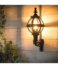Victorian Outdoor Globe Wall Light With Decorative Arm Cast Iron 59cm Victorian Outdoor Globe Wall Light With Decorative Arm Cast Iron 59cm