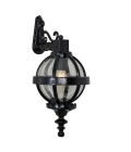 Victorian downturned globe outdoor wall light cast iron/galvanised steel 58 cm IP44