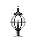 Viktoriansk glob utomhus portlykta för platta pelarlock, gjutjärn/galvaniserat stål, 103 cm IP65