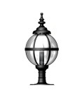 Victorian Outdoor Globe Pedestal Light For Flat Pier Caps Cast Iron 79cm