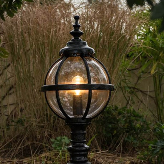 Victorian Globe Bollard Light Cast Iron 159cm Victorian Globe Bollard Light Cast Iron 159cm