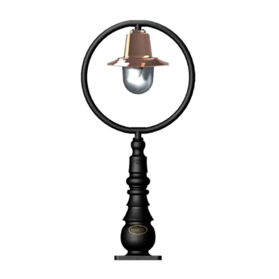 Copper Utomhus Järnvägstil Pollarlampa Gjutjärn 75cm