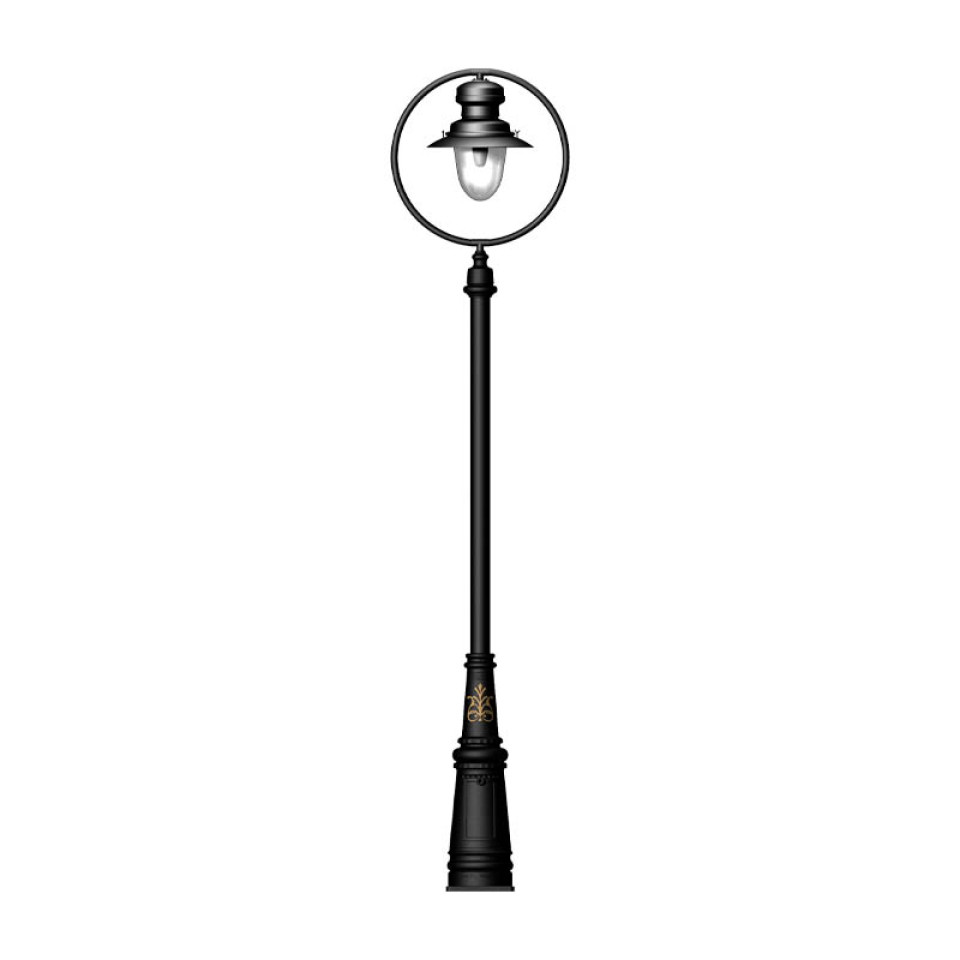 Classic Utomhus Järnvägstil Lyktstolpe Gjutjärn 365cm