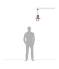 Copper Utomhus Järnvägstil Taklampa Med Kedja Galvaniserat Stål 33cm Copper Utomhus Järnvägstil Taklampa Med Kedja Galvaniserat Stål 33cm