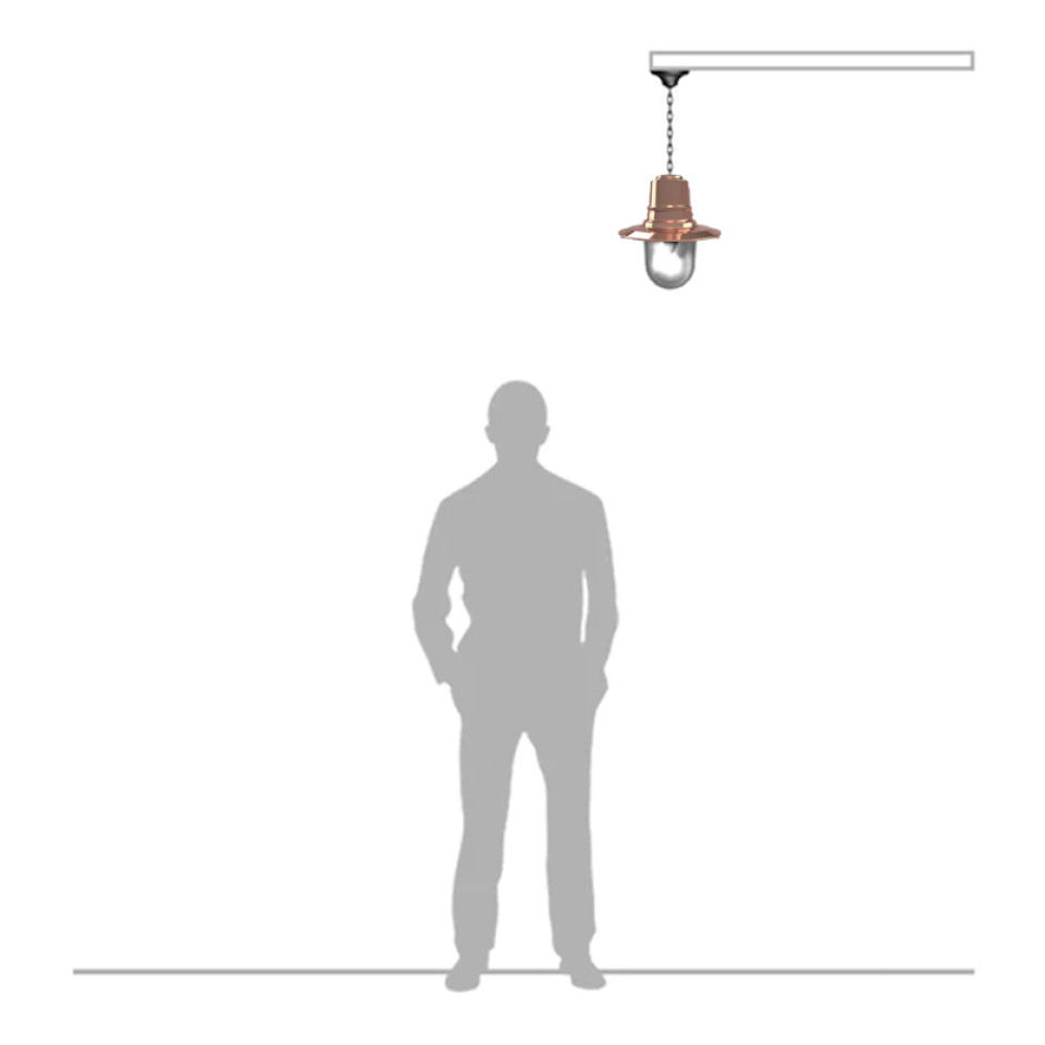 Copper Utomhus Järnvägstil Taklampa Med Kedja Galvaniserat Stål 33cm Copper Utomhus Järnvägstil Taklampa Med Kedja Galvaniserat Stål 33cm