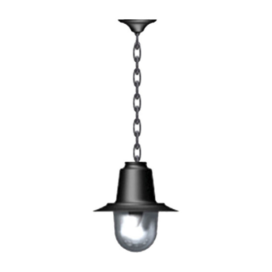 Classic Outdoor Railway Style Ceiling Light With Chain Galvanised Steel 21cm Classic Outdoor Railway Style Ceiling Light With Chain Galvanised Steel 21cm