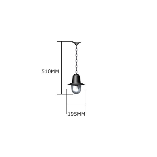 Classic Outdoor Railway Style Ceiling Light With Chain Galvanised Steel 21cm Classic Outdoor Railway Style Ceiling Light With Chain Galvanised Steel 21cm