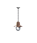 Copper railway style outdoor ceiling light copper/galvanised steel 19.5 cm IP44
