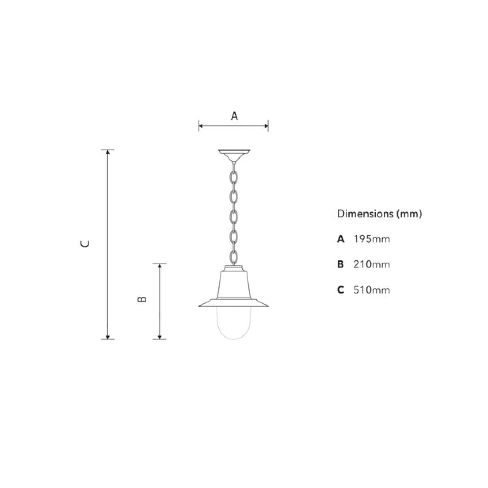 Copper railway style outdoor ceiling light copper/galvanised steel 19.5 cm IP44