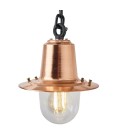 Copper railway style outdoor ceiling light copper/galvanised steel 19.5 cm IP44