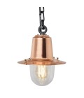 Copper railway style outdoor ceiling light copper/galvanised steel 19.5 cm IP44