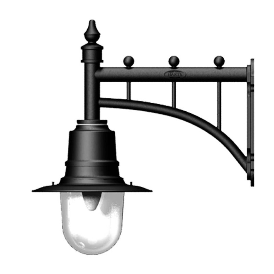 Classic Utomhus Järnvägstil Vägglampa Gjutjärn 62cm