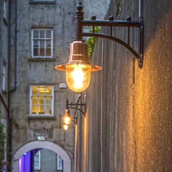 Copper Outdoor Railway Style Wall Light Cast Iron 62cm