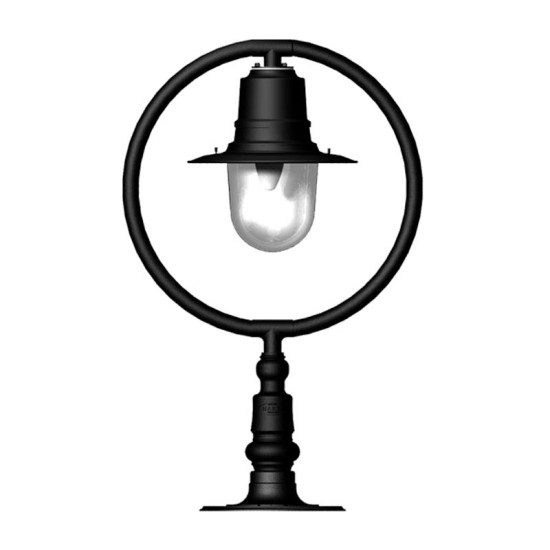 Classic Outdoor Railway Style Pedestal Light For Flat Pier Caps Cast Iron 89cm Classic Outdoor Railway Style Pedestal Light For Flat Pier Caps Cast Iron 89cm
