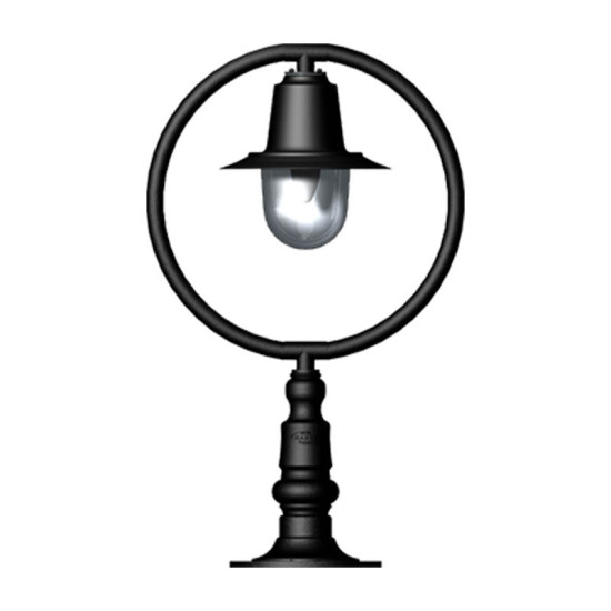 Classic Outdoor Railway Style Pedestal Light For Flat Pier Caps Cast Iron 59cm Classic Outdoor Railway Style Pedestal Light For Flat Pier Caps Cast Iron 59cm