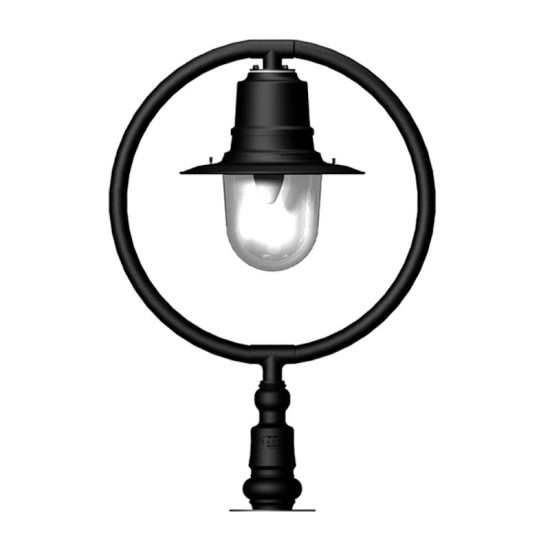 Classic Outdoor Railway Style Pedestal Light For Narrow Pier Caps Cast Iron 81cm Classic Outdoor Railway Style Pedestal Light For Narrow Pier Caps Cast Iron 81cm