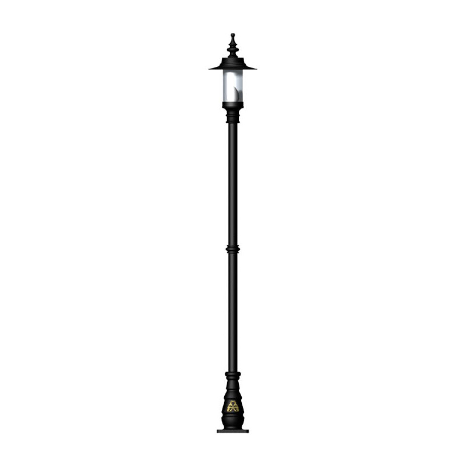 Georgian Style Outdoor Lamp Post Cast Iron 255cm