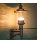 Georgian style outdoor wall light cast iron/galvanised steel 58 cm IP44