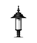 Georgisk utomhus portlykta för stora pelare i gjutjärn/galvaniserat stål 96,5 cm IP44