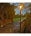 Vintage Outdoor Tear Drop Lamp Post Cast Iron 280cm