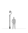 Vintage Outdoor Tear Drop Lamp Post Copper 280cm