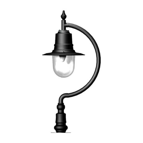Vintage Outdoor Tear Drop Pedestal Light Cast Iron 91cm