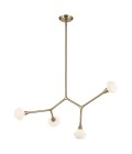 Cassius 4-lt chandelier champagne bronze/white 100.3 cm