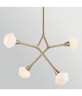 Cassius 4-lt chandelier champagne bronze/white 100.3 cm