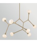 Cassius 8-lt chandelier champagne bronze/white 133.4 cm