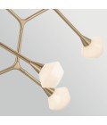 Cassius 8-lt chandelier champagne bronze/white 133.4 cm