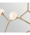 Cassius 8-lt chandelier champagne bronze/white 133.4 cm