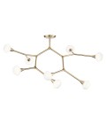 Cassius 8-lt chandelier champagne bronze/white 133.4 cm