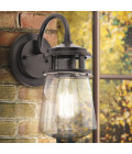 Lyndon 1-lt medium utomhusvägglampa arkitektonisk brons/klar 38,1 cm IP44 Kichler Lyndon 1-lt medium utomhusvägglampa arkitektonisk brons/klar 38,1 cm IP44