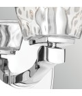 Marant 1-lt bathroom wall light polished chrome/clear water glass 23.7 cm IP44