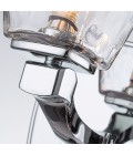 Marant 1-lt bathroom wall light polished chrome/clear water glass 23.7 cm IP44