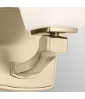 Marant 1-lt bathroom wall light champagne bronze/opal glass 23.7 cm IP44