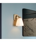 Marant 1-lt bathroom wall light champagne bronze/opal glass 23.7 cm IP44