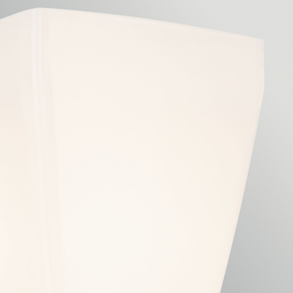 Marant 1-lt bathroom wall light polished chrome/opal glass 23.7 cm IP44